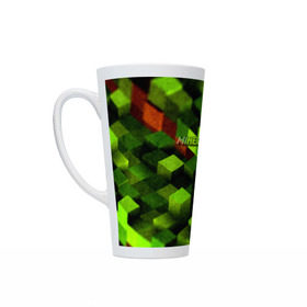 Кружка Латте с принтом Minecraft в Ухте, Белая керамика | Объем 480 мл; Высота 150 мм; Диаметр 90 мм | minecraft | игра | крипер