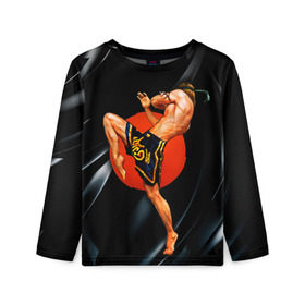 Детский лонгслив 3D с принтом Muay thai 4 в Ухте, 100% полиэстер | длинные рукава, круглый вырез горловины, полуприлегающий силуэт
 | muay thai
