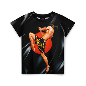 Детская футболка 3D с принтом Muay thai 4 в Ухте, 100% гипоаллергенный полиэфир | прямой крой, круглый вырез горловины, длина до линии бедер, чуть спущенное плечо, ткань немного тянется | muay thai