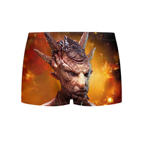 Мужские трусы 3D с принтом Пришелец в Ухте, 50% хлопок, 50% полиэстер | классическая посадка, на поясе мягкая тканевая резинка | Тематика изображения на принте: инопланетянин | космос | пришелец