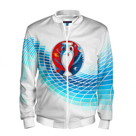 Мужской бомбер 3D Евро 2016 4: в Ухте, 100% полиэстер | застегивается на молнию, по бокам два кармана без застежек, по низу бомбера и на воротнике - эластичная резинка |