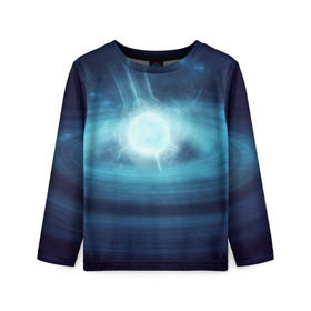 Детский лонгслив 3D с принтом Пульсар в Ухте, 100% полиэстер | длинные рукава, круглый вырез горловины, полуприлегающий силуэт
 | Тематика изображения на принте: космос