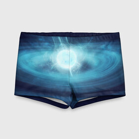 Детские купальные плавки 3D с принтом Пульсар в Ухте, Полиэстер 85%, Спандекс 15% | Слитный крой, подклад по переду изделия, узкие бретели | Тематика изображения на принте: космос