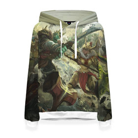 Женская толстовка 3D с принтом Дуэль в Ухте, 100% полиэстер  | двухслойный капюшон со шнурком для регулировки, мягкие манжеты на рукавах и по низу толстовки, спереди карман-кенгуру с мягким внутренним слоем. | dota | dota 2 | дота | дотан | раки