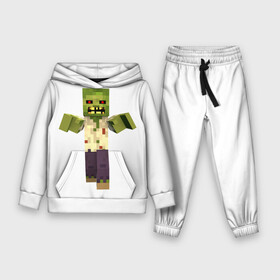 Детский костюм 3D (с толстовкой) с принтом Зомби в Ухте,  |  | майнкрафт