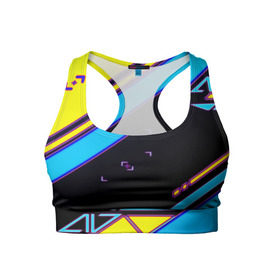 Женский спортивный топ 3D с принтом Assimov cky в Ухте, 82% полиэстер, 18% спандекс Ткань безопасна для здоровья, позволяет коже дышать, не мнется и не растягивается |  | asiimov | counter strike | cs | game | go | sky | игры