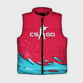 Женский жилет утепленный 3D с принтом Water Elemental cs go в Ухте,  |  | counter strike global offensive | water elemental