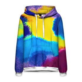 Мужская толстовка 3D с принтом акварель в Ухте, 100% полиэстер | двухслойный капюшон со шнурком для регулировки, мягкие манжеты на рукавах и по низу толстовки, спереди карман-кенгуру с мягким внутренним слоем. | абстракт | абстракции | краска | прикольные | текстуры
