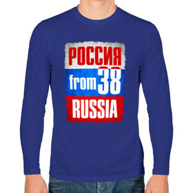 Мужской лонгслив хлопок с принтом Russia (from 38) в Ухте, 100% хлопок |  | 