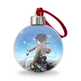 Ёлочный шар с принтом Атака титанов в Ухте, Пластик | Диаметр: 77 мм | attack on titan | аниме | атака титанов | вторжение гигантов