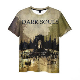 Мужская футболка 3D с принтом Dark Souls 19 в Ухте, 100% полиэфир | прямой крой, круглый вырез горловины, длина до линии бедер | Тематика изображения на принте: dark souls