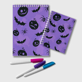 Блокнот с принтом Хэллоуин в Ухте, 100% бумага | 48 листов, плотность листов — 60 г/м2, плотность картонной обложки — 250 г/м2. Листы скреплены удобной пружинной спиралью. Цвет линий — светло-серый
 | halloween | ведьма | тыква | хэллоуин
