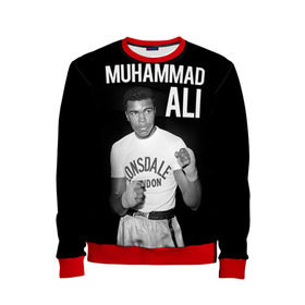 Детский свитшот 3D с принтом Muhammad Ali в Ухте, 100% полиэстер | свободная посадка, прямой крой, мягкая тканевая резинка на рукавах и понизу свитшота | ali | boxing | muhammad ali |   |  muhammad |  бокс | али | боксер | мухамад. мухаммад | мухаммед | мухаммед али
