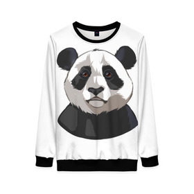 Женский свитшот 3D с принтом Panda в Ухте, 100% полиэстер с мягким внутренним слоем | круглый вырез горловины, мягкая резинка на манжетах и поясе, свободная посадка по фигуре | милый | панда