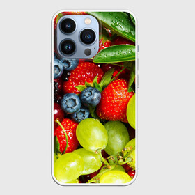 Чехол для iPhone 13 Pro с принтом Вкусные ягоды в Ухте,  |  | виноград | вкусно | голубика | дача | деревня | ежевика | клубника | малина | огород | полезно | рябина | сад | смородина | сок | фрукты | черника | ягоды