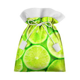 Подарочный 3D мешок с принтом Лайм в Ухте, 100% полиэстер | Размер: 29*39 см | Тематика изображения на принте: зеленая | лайм | фрукты | цитрус