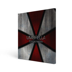 Холст квадратный с принтом Umbrella corps в Ухте, 100% ПВХ |  | resident evil | вирус | зомби