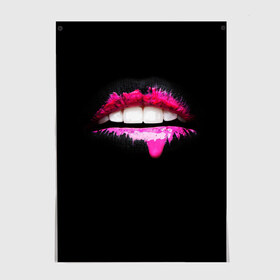 Постер Губы в краске: в Ухте, 100% бумага
 | бумага, плотность 150 мг. Матовая, но за счет высокого коэффициента гладкости имеет небольшой блеск и дает на свету блики, но в отличии от глянцевой бумаги не покрыта лаком | fashion | арт | гламур | губы | девушкам | дерзость | дизайн | зубы | искусство | клуб | краска | крутость | мода | пафос | тусовка