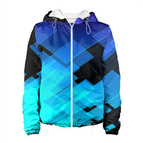 Женская куртка 3D с принтом Tex nano в Ухте, ткань верха — 100% полиэстер, подклад — флис | прямой крой, подол и капюшон оформлены резинкой с фиксаторами, два кармана без застежек по бокам, один большой потайной карман на груди. Карман на груди застегивается на липучку | крутой. прин.т3d