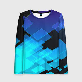 Женский лонгслив 3D с принтом Tex nano в Ухте, 100% полиэстер | длинные рукава, круглый вырез горловины, полуприлегающий силуэт | крутой. прин.т3d