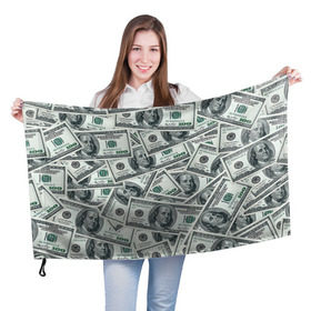 Флаг 3D с принтом Банкноты в Ухте, 100% полиэстер | плотность ткани — 95 г/м2, размер — 67 х 109 см. Принт наносится с одной стороны | dollars | swag | бабло | банкноты | деньги | доллары | кеш | сваг | свег | свэг