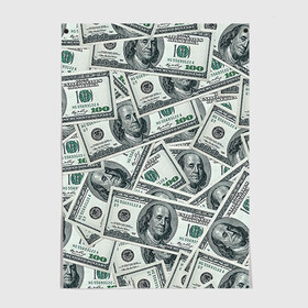 Постер с принтом Банкноты в Ухте, 100% бумага
 | бумага, плотность 150 мг. Матовая, но за счет высокого коэффициента гладкости имеет небольшой блеск и дает на свету блики, но в отличии от глянцевой бумаги не покрыта лаком | dollars | swag | бабло | банкноты | деньги | доллары | кеш | сваг | свег | свэг