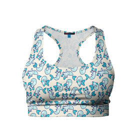 Женский спортивный топ 3D с принтом Которыб в Ухте, 82% полиэстер, 18% спандекс Ткань безопасна для здоровья, позволяет коже дышать, не мнется и не растягивается |  | котики | милые | паттерн