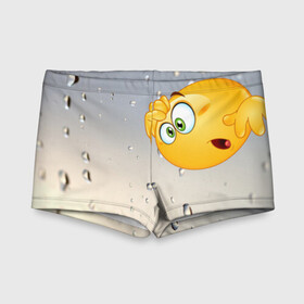 Детские купальные плавки 3D Вот это хозяйство: в Ухте, Полиэстер 85%, Спандекс 15% | Слитный крой, подклад по переду изделия, узкие бретели | капли | приколы | смайл | хозяйство