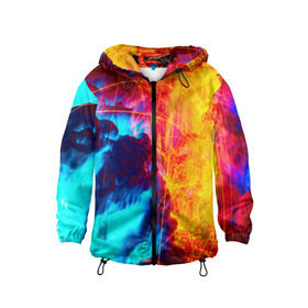 Детская ветровка 3D Вулканический: в Ухте, 100% полиэстер | подол и капюшон оформлены резинкой с фиксаторами, по бокам два кармана без застежек, один потайной карман на груди | красный