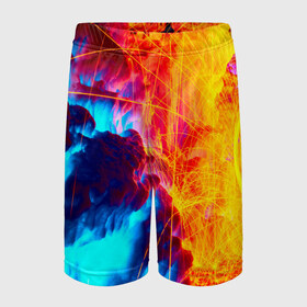 Детские спортивные шорты 3D Вулканический: в Ухте,  100% полиэстер
 | пояс оформлен широкой мягкой резинкой, ткань тянется
 | красный