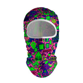 Балаклава 3D с принтом sticker bombing в Ухте, 100% полиэстер, ткань с особыми свойствами — Activecool | плотность 150–180 г/м2; хорошо тянется, но при этом сохраняет форму. Закрывает шею, вокруг отверстия для глаз кайма. Единый размер | 