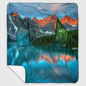 Плед с рукавами Неописуемая красота: в Ухте, 100% полиэстер | Закругленные углы, все края обработаны. Ткань не мнется и не растягивается. Размер 170*145 | горы | канада | красота | лес | небо | облака | озеро | пейзаж | природа | речка