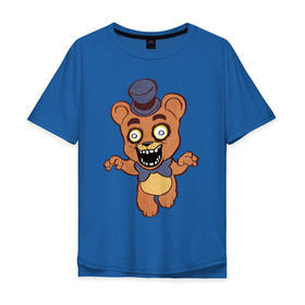 Мужская футболка хлопок Oversize с принтом Freddy в Ухте, 100% хлопок | свободный крой, круглый ворот, “спинка” длиннее передней части | 5 ночей с фредди | 5 ночей с фреди | 5 ночей у фредди | 5 ночей у фреди | five nights at freddys | fnaf | фнаф | фредди | фреди