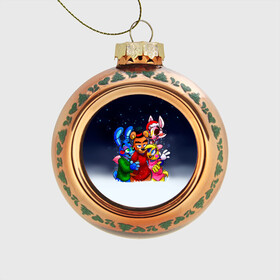 Стеклянный ёлочный шар Five Nights At Freddys: в Ухте, Стекло | Диаметр: 80 мм | 5 ночей с фредди | 5 ночей с фреди | 5 ночей у фредди | 5 ночей у фреди | five nights at freddys | fnaf | фнаф | фредди | фреди