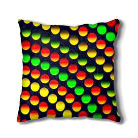 Подушка 3D Горошек: в Ухте, наволочка – 100% полиэстер, наполнитель – холлофайбер (легкий наполнитель, не вызывает аллергию). | состоит из подушки и наволочки. Наволочка на молнии, легко снимается для стирки | круги | паттерн | точки | цветной | яркий