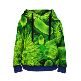 Детская толстовка 3D с принтом Вирус в Ухте, 100% полиэстер | двухслойный капюшон со шнурком для регулировки, мягкие манжеты на рукавах и по низу толстовки, спереди карман-кенгуру с мягким внутренним слоем | вирус | клетка | макро | медицина | молекула