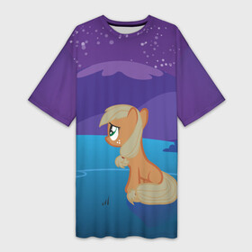 Платье-футболка 3D с принтом Night в Ухте,  |  | my little pony | луна | пинки пай | пони | рарити | рейнбоу дэш | селестия | сумеречная искорка | флаттершай | эплджек