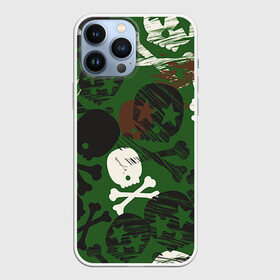 Чехол для iPhone 13 Pro Max с принтом Камуфляж в Ухте,  |  | Тематика изображения на принте: music | rock | skull | музыка | рок | череп | черепа