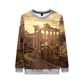 Женский свитшот 3D с принтом Рим в Ухте, 100% полиэстер с мягким внутренним слоем | круглый вырез горловины, мягкая резинка на манжетах и поясе, свободная посадка по фигуре | europe | italy | rome | vatican | архитектура | ватикан | европа | италия | папа римский | развалины | рим | руины