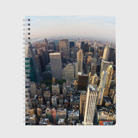 Тетрадь с принтом New York в Ухте, 100% бумага | 48 листов, плотность листов — 60 г/м2, плотность картонной обложки — 250 г/м2. Листы скреплены сбоку удобной пружинной спиралью. Уголки страниц и обложки скругленные. Цвет линий — светло-серый
 | america | new york | usa | америка | высотки | мегаполис | нью йорк | столица мира | сша | штаты