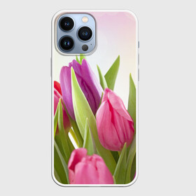 Чехол для iPhone 13 Pro Max с принтом Тюльпаны в Ухте,  |  | 8 марта | аромат | букет | вазон | великолепие | дача | девушки | женщины | краски | красота | куст | лужайка | милые цветы | огород | палитра | прелесть | радуга | растение | тюльпаны