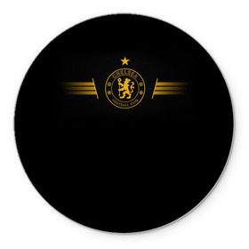 Коврик круглый с принтом CHELSEA в Ухте, резина и полиэстер | круглая форма, изображение наносится на всю лицевую часть | chelsea | англия | премьер лига | футбол | челси