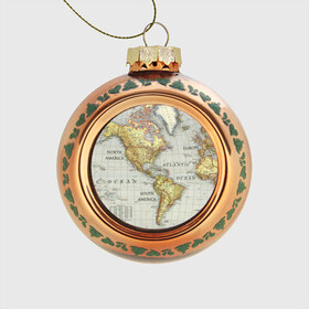 Стеклянный ёлочный шар с принтом Карта 16 в Ухте, Стекло | Диаметр: 80 мм | Тематика изображения на принте: map | world | карта | мир