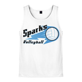 Мужская майка 3D с принтом Волейбол 50 в Ухте, 100% полиэстер | круглая горловина, приталенный силуэт, длина до линии бедра. Пройма и горловина окантованы тонкой бейкой | sparks | volleyball | волейбол