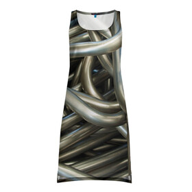 Платье-майка 3D Проволока: в Ухте, 100% полиэстер | полуприлегающий силуэт, широкие бретели, круглый вырез горловины, удлиненный подол сзади. |