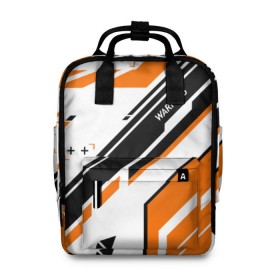 Женский рюкзак 3D с принтом cs:go - Asiimov P90 Style в Ухте, 100% полиэстер | лямки с регулируемой длиной, сверху ручки, чтобы рюкзак нести как сумку. Основное отделение закрывается на молнию, как и внешний карман. Внутри два дополнительных кармана, один из которых закрывается на молнию. По бокам два дополнительных кармашка, куда поместится маленькая бутылочка
 | asiimov | cs | csgo | go | азимов | кс