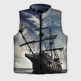 Мужской жилет утепленный 3D с принтом Корабль в Ухте,  |  | море | океан | пираты | пираты_карибского_моря