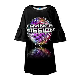Детское платье 3D с принтом Trancemission в Ухте, 100% полиэстер | прямой силуэт, чуть расширенный к низу. Круглая горловина, на рукавах — воланы | trancemission |   |  trance mission | транс миссия | трансмиссия