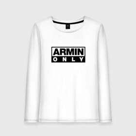 Женский лонгслив хлопок с принтом Armin Only в Ухте, 100% хлопок |  | armin van buuren