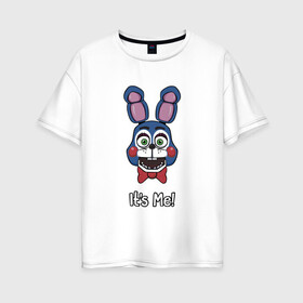 Женская футболка хлопок Oversize с принтом Бонни Bonnie The Bunny в Ухте, 100% хлопок | свободный крой, круглый ворот, спущенный рукав, длина до линии бедер
 | golden freddy | бонни bonnie the bunny | пять ночей у фредди | фнаф